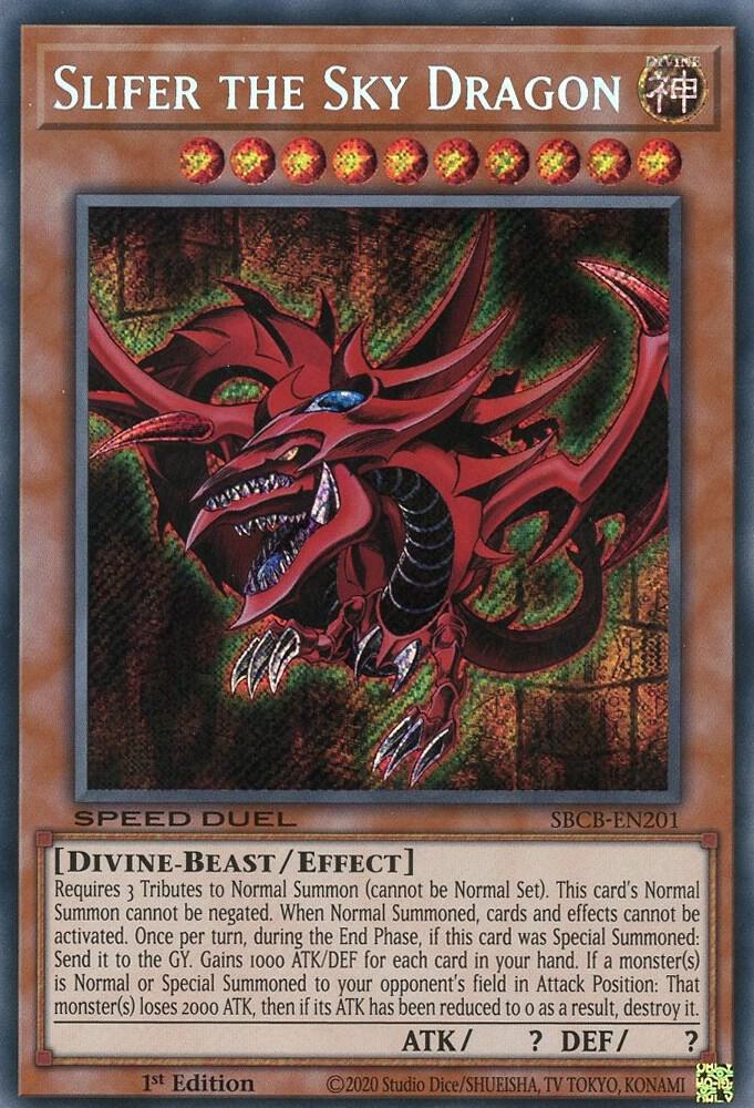 Slifer the Sky Dragon - Secret Rare - 1st edition - SBCB-EN201