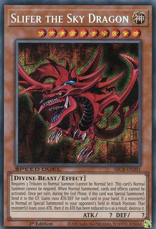 Slifer the Sky Dragon - Secret Rare - 1st edition - SBCB-EN201