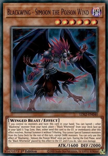 Blackwing - Simoon the Poison Wind (Blue) - 1st Edition - LDS2-EN040