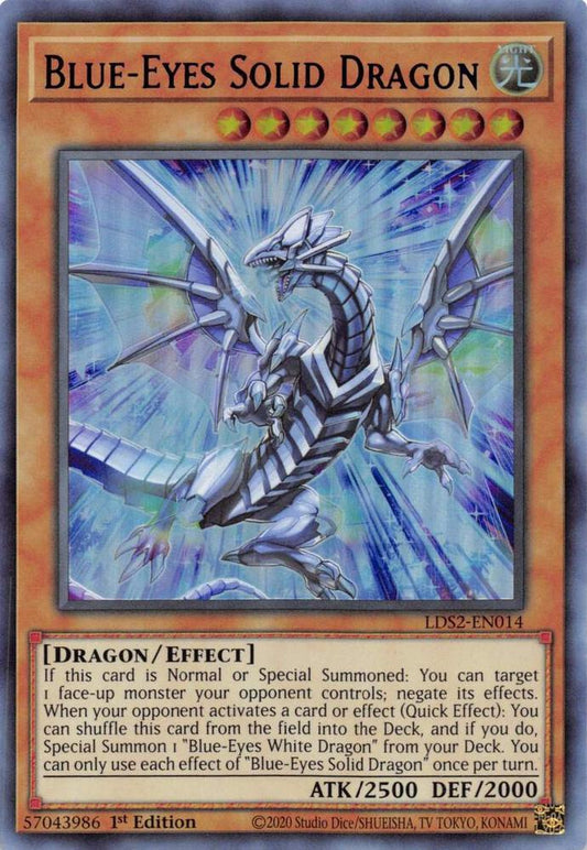 Blue-Eyes Solid Dragon (Purple) - 1st Edition - LDS2-EN014