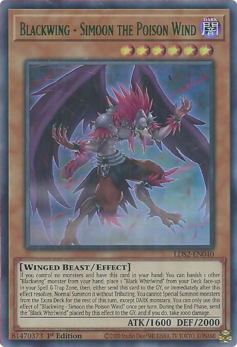 Blackwing - Simoon the Poison Wind (Green) - 1st Edition - LDS2-EN040