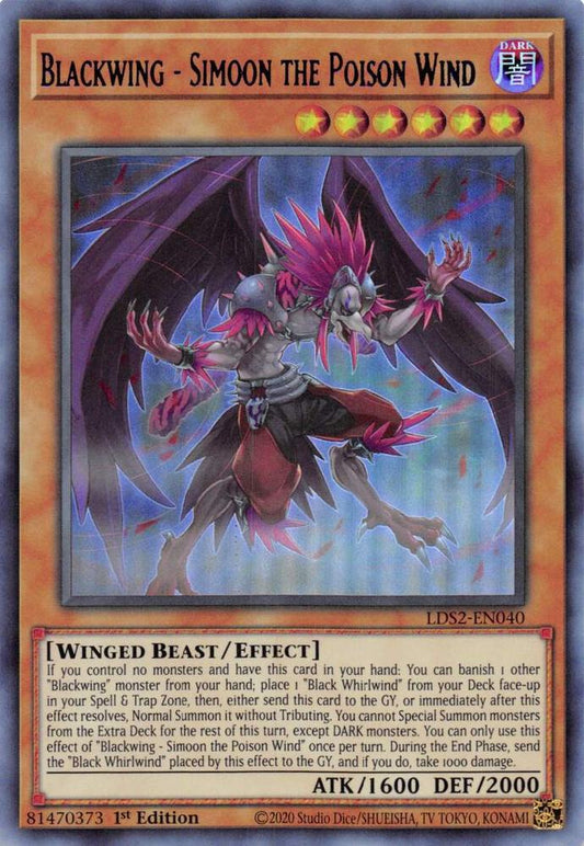 Blackwing - Simoon the Poison Wind (Purple) - 1st Edition - LDS2-EN040