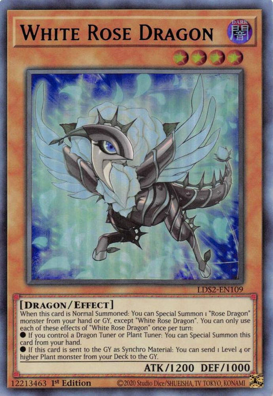 White Rose Dragon (Green) - 1st Edition - LDS2-EN109