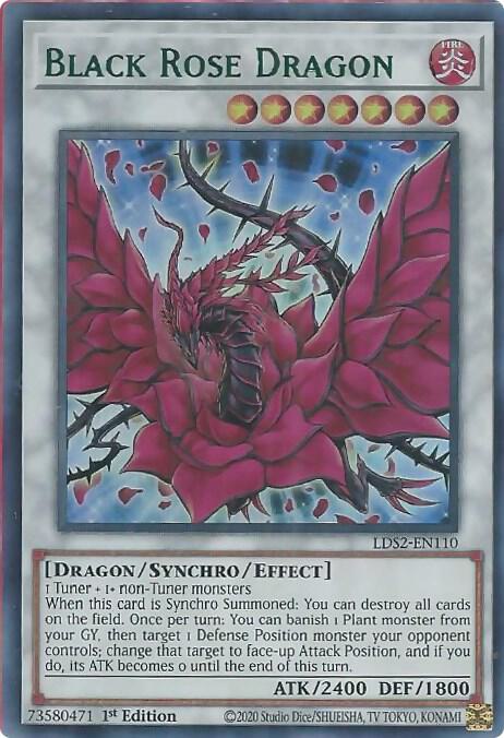 Black Rose Dragon (Green) - Ultra Rare - 1st Edition - LDS2-EN110