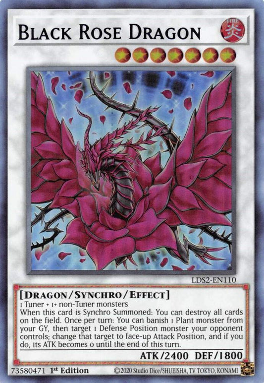Black Rose Dragon (Purple) - Ultra Rare - 1st Edition - LDS2-EN110
