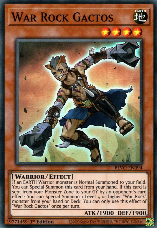 War Rock Gactos (Super Rare) - 1st Edition - BLVO-EN094