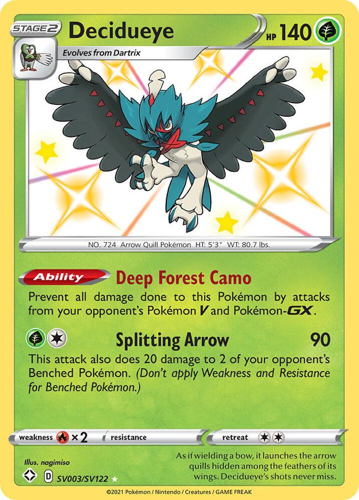Decidueye - Shiny Holo Rare - SV003-SV122