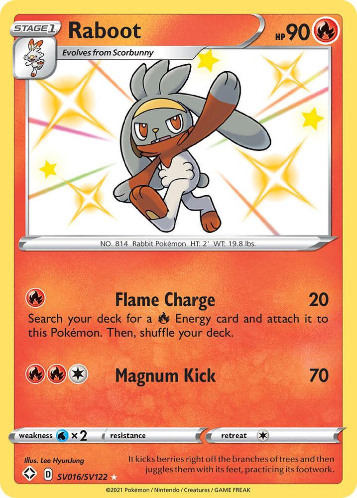 Raboot - Shiny Holo Rare - SV016/SV122