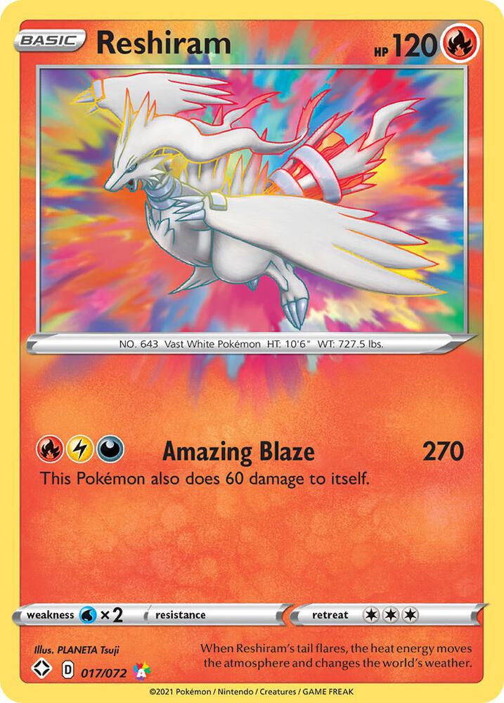 Reshiram - Amazing Rare - 017/072