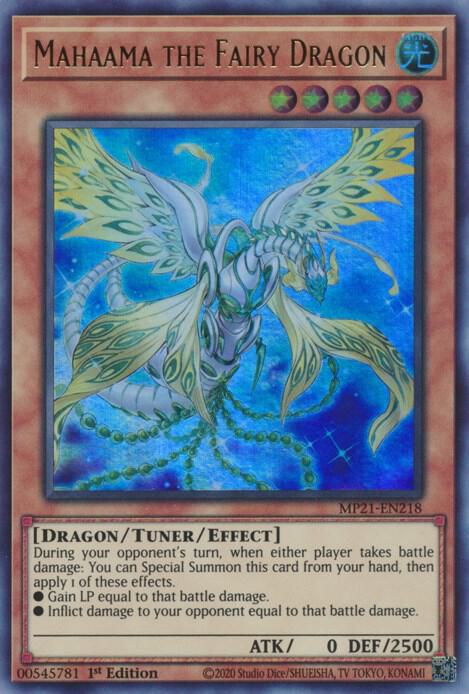 Mahaama the Fairy Dragon - Ultra Rare - 1st Edition - MP21-EN218