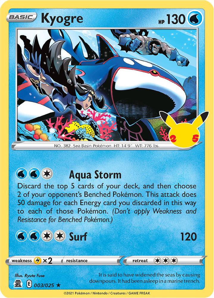 Kyogre (Celebrations) - Holo Rare - 003/025