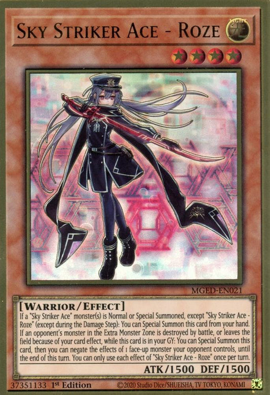 Sky Striker Ace - Roze - Premium Gold Rare - 1st Edition - MGED-EN021