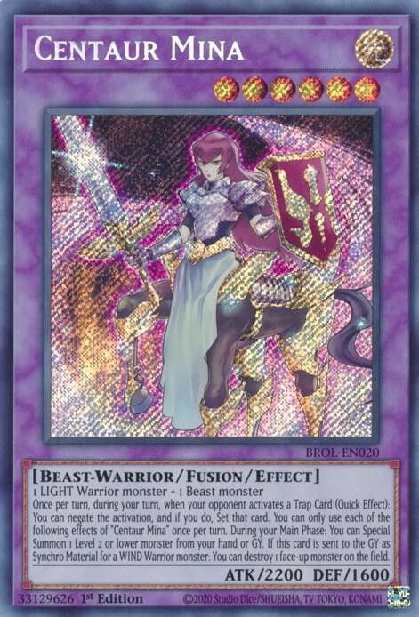 Centaur Mina (Secret Rare) - 1st Edition - BROL-EN020