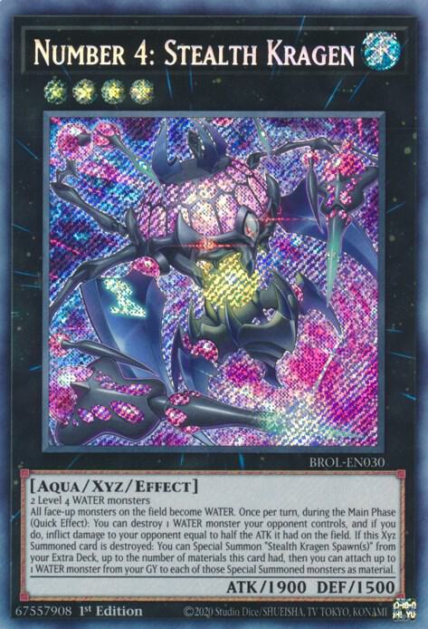 Number 4: Stealth Kragen - Secret Rare - 1st Edition - BROL-EN030