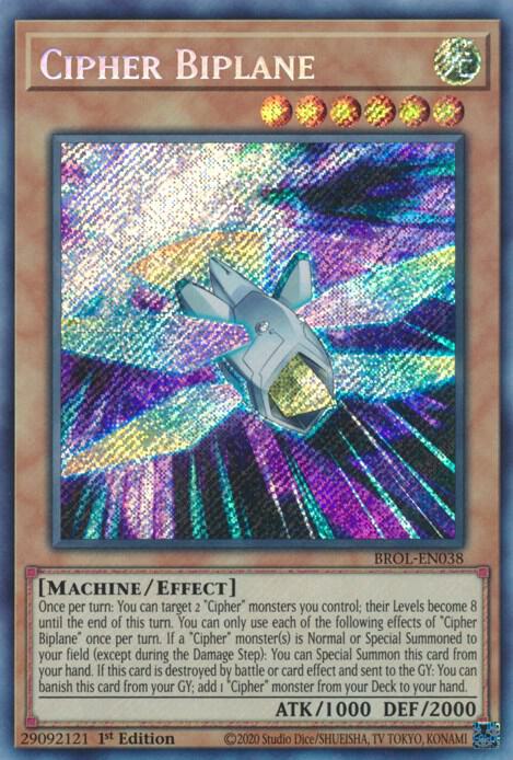 Cipher Biplane (Secret Rare) - 1st Edition - BROL-EN038