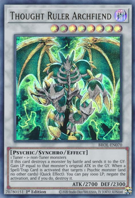 Thought Ruler Archfiend - Ultra Rare - 1st Edition - BROL-EN070