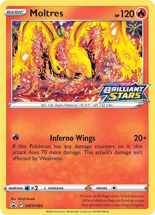 Moltres (Brilliant Stars Stamp) - Promo - SWSH185