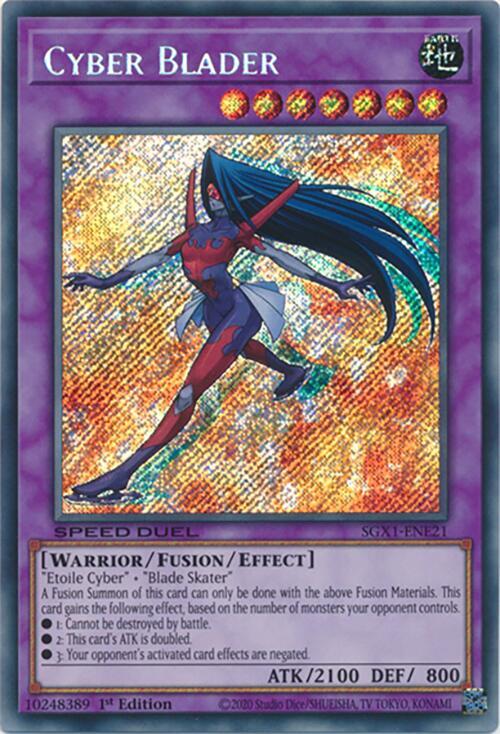 Cyber Blader (Secret Rare) - 1st Edition - SGX1-ENE21