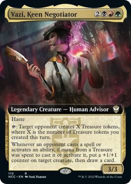 Vazi, Keen Negotiator (Extended Art) - Rare - 110
