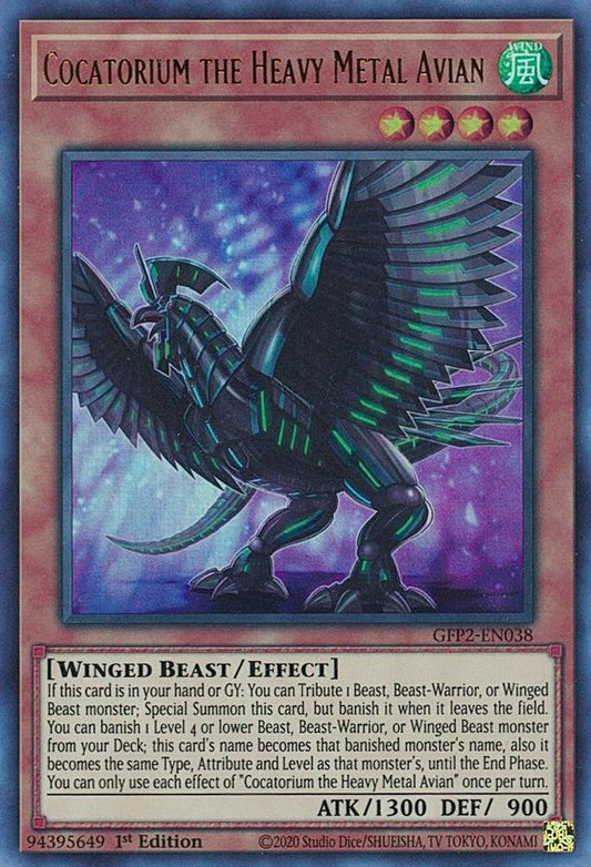 Cocatorium the Heavy Metal Avian - Ultra Rare - 1st Edition - GFP2-EN038