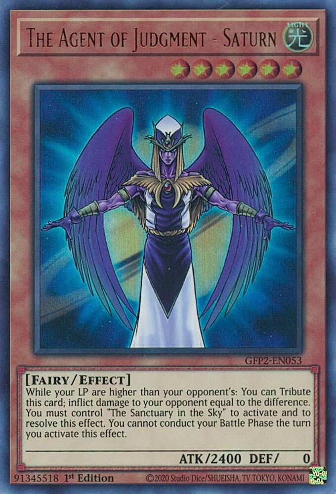 The Agent of Judgment - Saturn - Ultra Rare - 1st Edition - GFP2-EN053