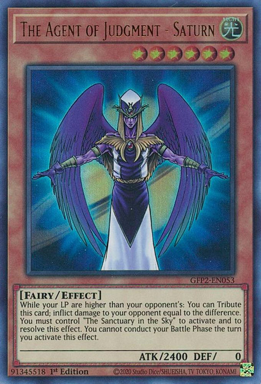 The Agent of Judgment - Saturn - Ultra Rare - 1st Edition - GFP2-EN053