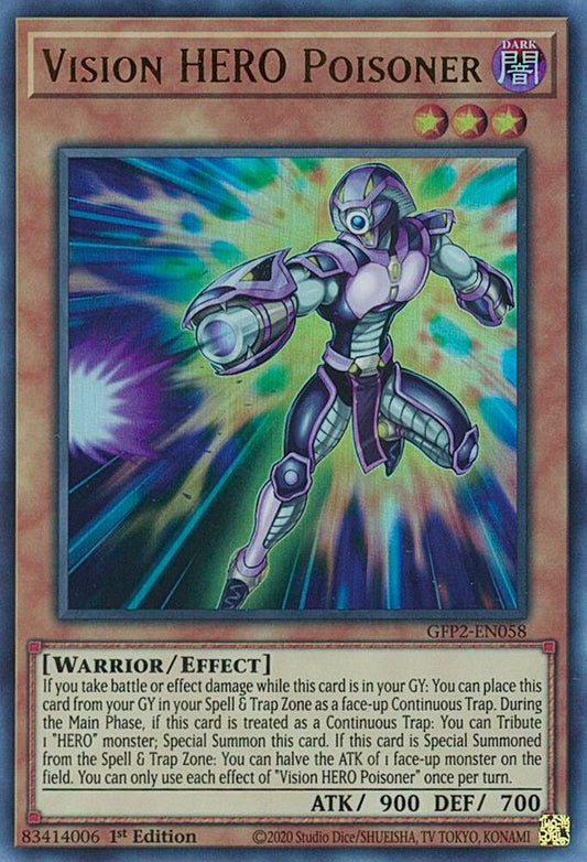 Vision HERO Poisoner - Ultra Rare - 1st Edition - GFP2-EN058