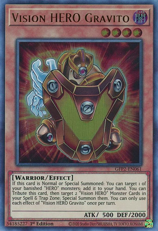 Vision HERO Gravito - Ultra Rare - 1st Edition - GFP2-EN061