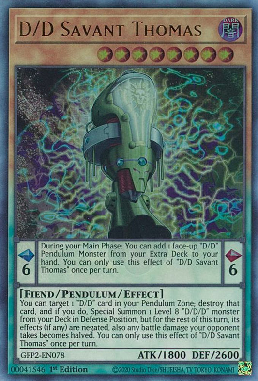 D/D Savant Thomas - Ultra Rare - 1st Edition - GFP2-EN078