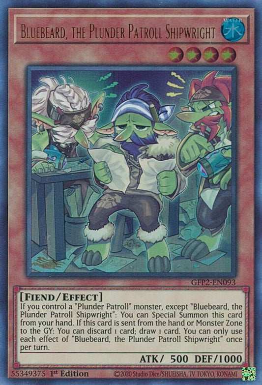 Bluebeard, the Plunder Patroll Shipwright - Ultra Rare - 1st Edition - GFP2-EN093