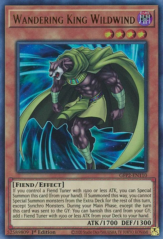 Wandering King Wildwind - Ultra Rare - 1st Edition - GFP2-EN110