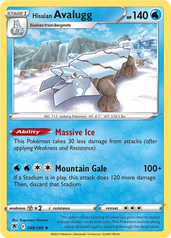 Hisuian Avalugg - Nonfoil - 048/189