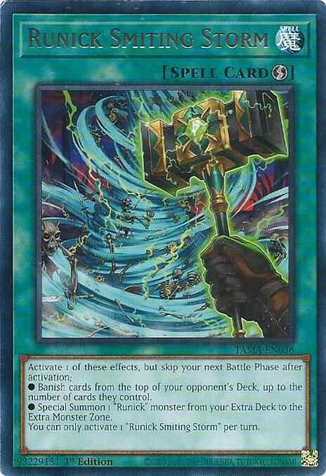 Runick Smiting Storm - Rare - 1st Edition - TAMA-EN036