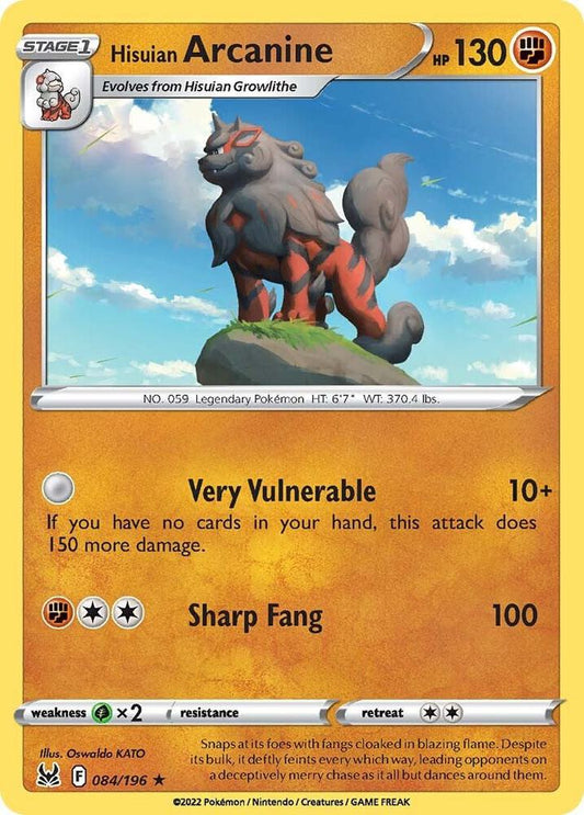 Hisuian Arcanine - Holofoil - Rare - 084/196