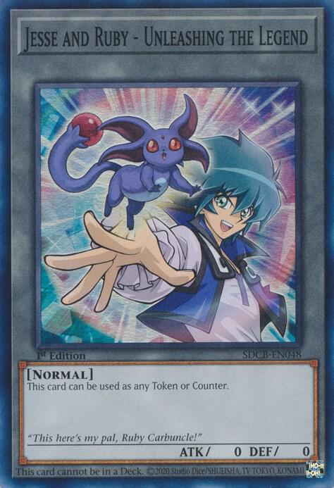 Jesse and Ruby - Unleashing the Legend - Super Rare - 1st Edition - SDCB-EN048