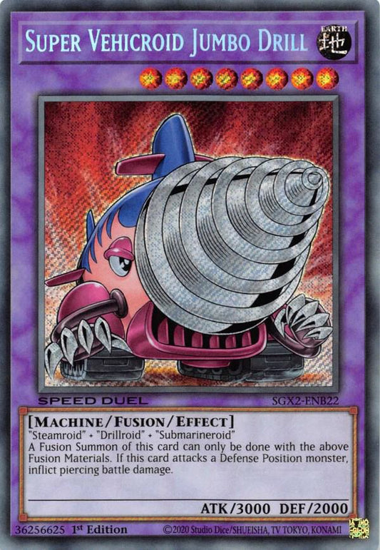 Super Vehicroid Jumbo Drill (Secret Rare) - 1st Edition - SGX2-ENB21