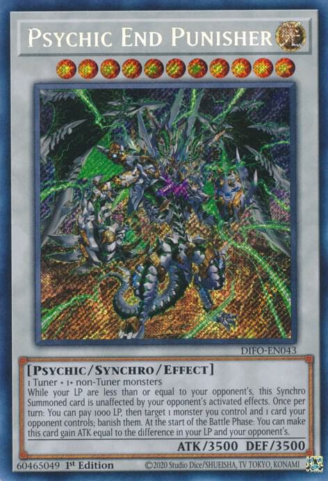 Psychic End Punisher - Secret Rare - 1st Edition - DIFO-EN043