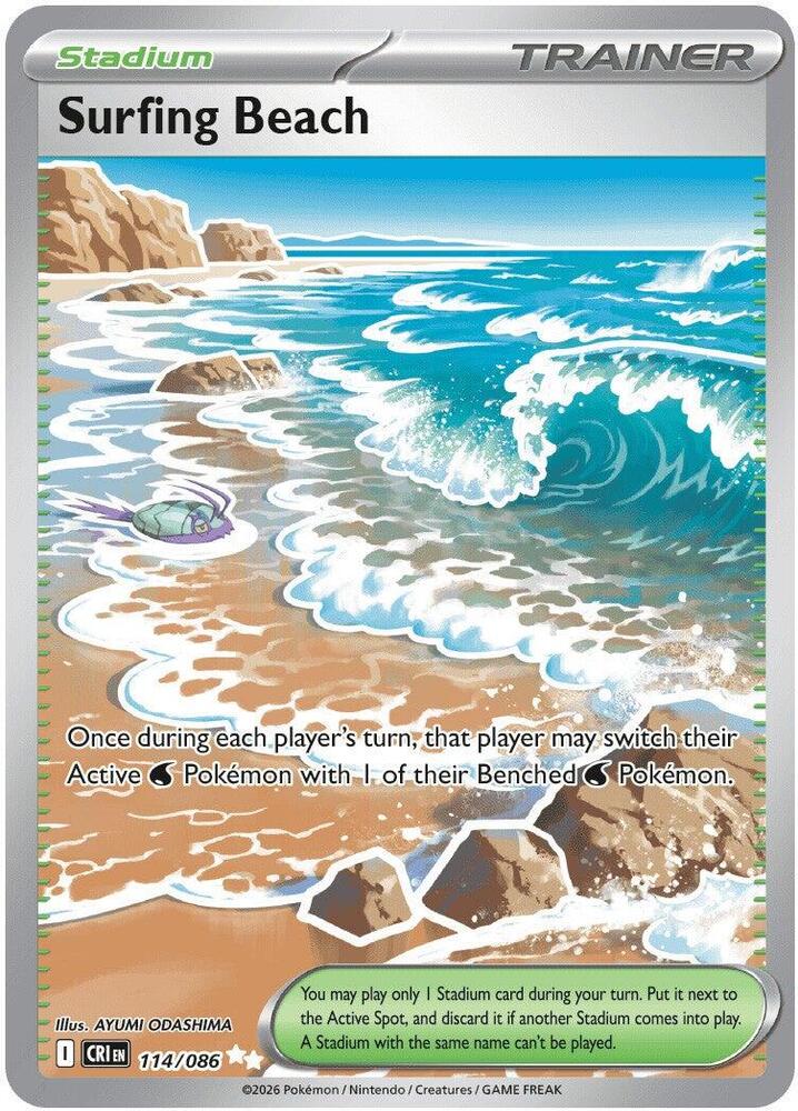 Surfing Beach - 114/086 (Holofoil)