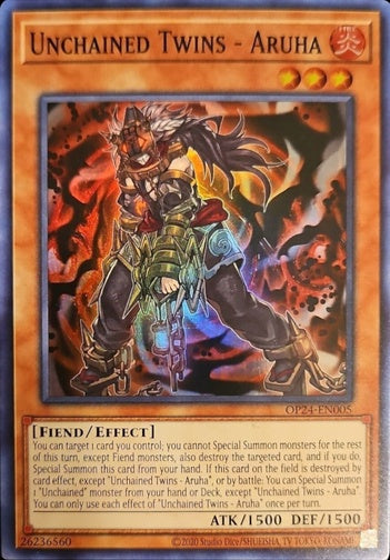 Unchained Twins - Aruha - 1st Edition - OP24-EN005