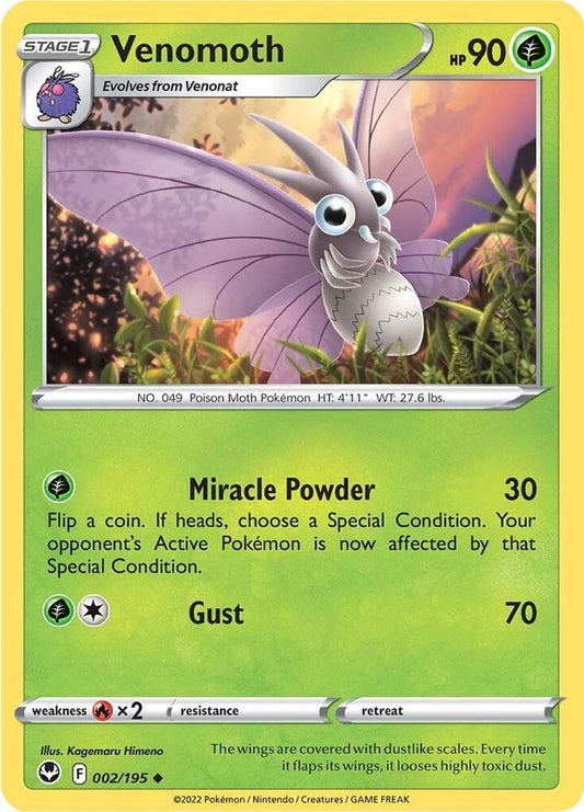 Venomoth - Reverse Foil - 002/195