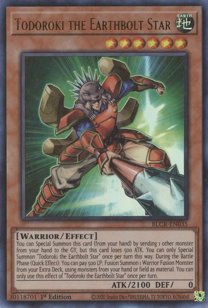 Todoroki the Earthbolt Star - Ultra Rare - 1st Edition - BLCR-EN035