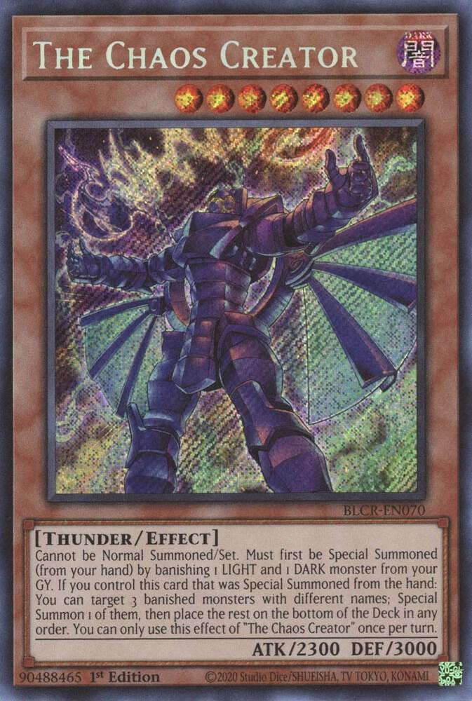 The Chaos Creator - Secret Rare - 1st Edition - BLCR-EN070