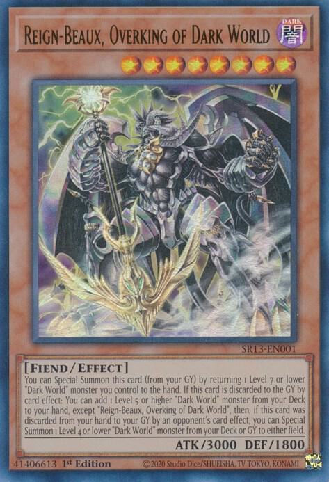 Reign-Beaux, Overking of Dark World - Ultra Rare - 1st Edition - SR13-EN001