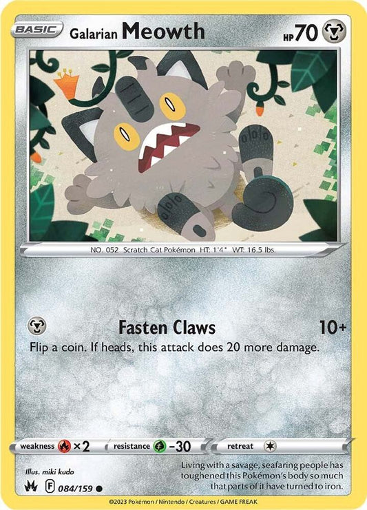 Galarian Meowth - 084/159 - Reverse Holofoil
