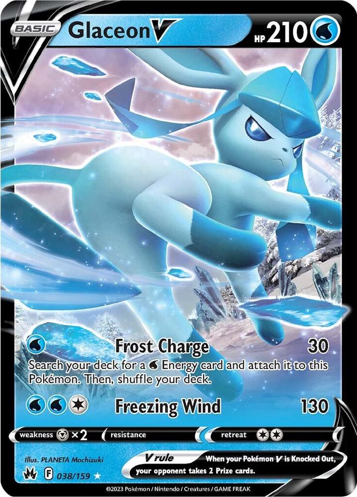Glaceon V - 038/159 - Crown Zenith