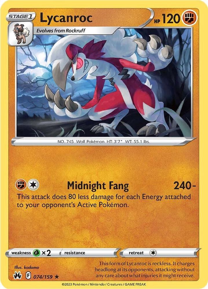 Lycanroc - Nonfoil - 074/159