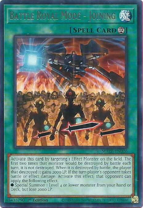 Battle Royal Mode - Joining - Rare - 1st Edition  - MAZE-EN026