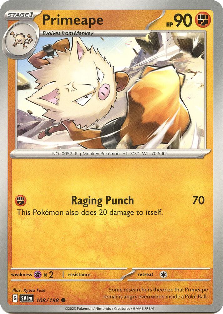 Primeape - Reverse Foil - Common - 108/198