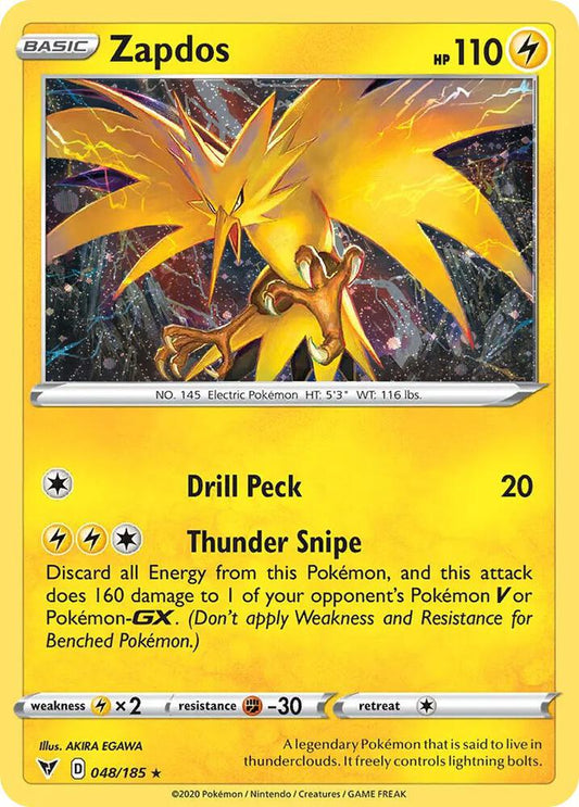 Zapdos (Cosmos Holo) - Rare - Foil - 048/185