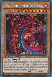 Uria, Lord of Searing Flames (Secret Rare) - 1st Edition - SGX3-ENG01